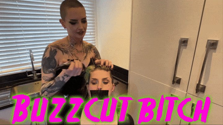 Buzzcut Bitch Femdom Lesbian Head Shaving With Anura Laas And Mina The