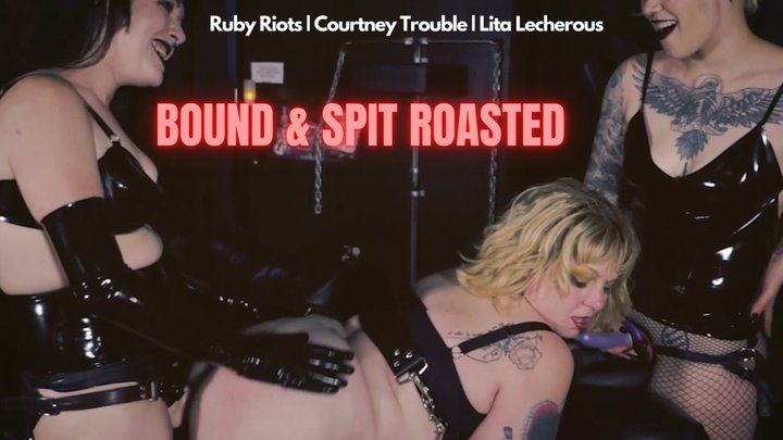 Spit Roast Lesbian Double Strap On Bondage Fuck Pornmeka