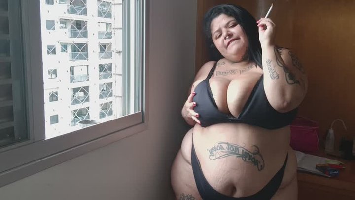 Bbw Smoking In Her Window And Masturbating In Bed Pornmeka