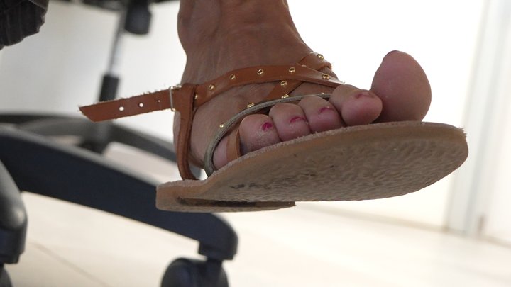 Boss Feet And Sandals Fetish Under Desk Lovely Feet And Toes Close Up