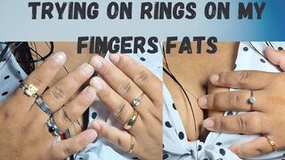 Trying on rings on my fat fingers