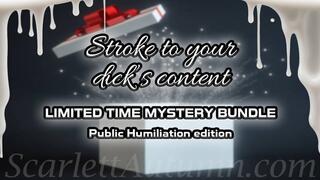 LIMITED TIME - Stroke to your dick's content - Public Humiliation MYSTERY BUNDLE - MP4 HD