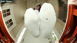Super Model Diva thick sock trample! Casual Giantess sock CRUSH! - MP4