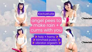 angel pees to make rain + cums with you