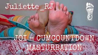 Juliette_RJ Naked JOI in Bed including Masturbation and Cum Countdown - SOLO FEMALE - JOI - FOOT FETISH - CUM COUNTDOWN - MASTURBATION - THICK SOLES
