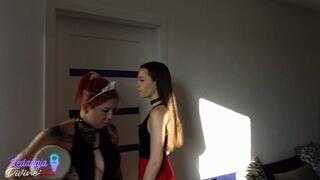 Maid fetish - double domination, boy and two girls [1080]