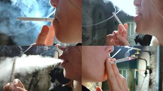 Smoking Muratti red 100s in the night 210325