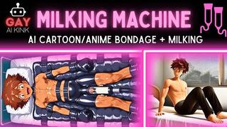 Gay AI Kink Presents: Milking Machine (Bondage + Milking Cartoon and Anime Short Movie)