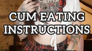 CUM EATING INSTRUCTIONS, CHASTITY AND FOOT WORSHIP