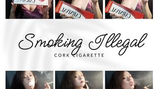 Smoking Illegal Cork Cigarette