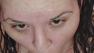 Upclose Mouth and Spit Fetish