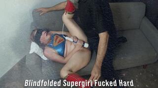 Blindfolded Supergirl Fucked by a huge cock 1