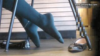 Lisa can't keep on her work shoes!!! - Part 2 (Shoeplay, Heelpopping, Stolen shoes)