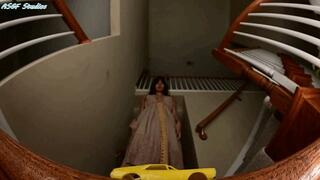 Super Model Diva GIANT DIRTY FEET will crush your little car flat! - MOV