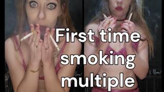 First time smoking multiple cigarettes