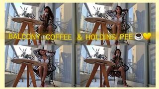 Have a coffee with me while I peeing