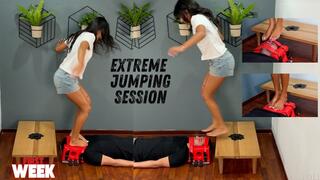 Extreme Face Jumping Cruelty I - Mistress Enola - Face standing, crushing trampling 4K