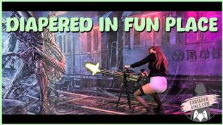 Diapered in fun Place