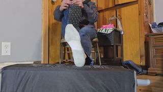 Nike shox and sock worship 2