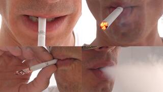 Smoking Muratti Red 100s extreme closeup 130718