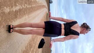 Sandra Jayde 24-03-25 A beautiful slut shows off on the side of a road