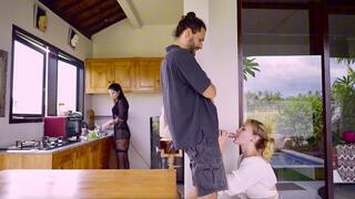 STEP DADDY HAS FUN BEHIND HIS WIFE (HD)