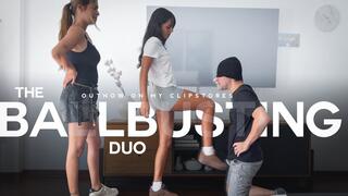 Busting balls with my BFF - Mistress Enola - ball kicking FullHD