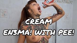 ANAL CREAM ENEMA AND PEE!