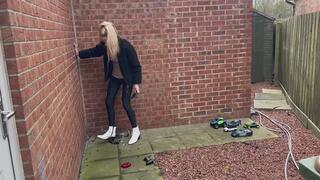 Remote control cars crushed to bits