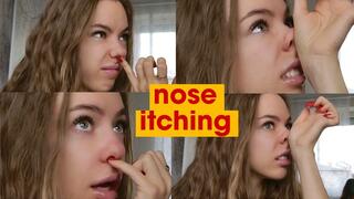 Nose Scratching Fetish Close-Up