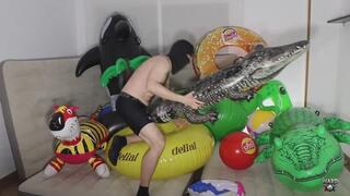 Inflatables mass popping