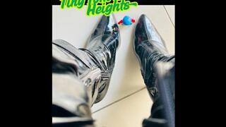 Macro Human Lost Between Giantess Thighs Heights