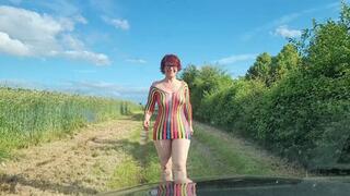 A colorful public fuck