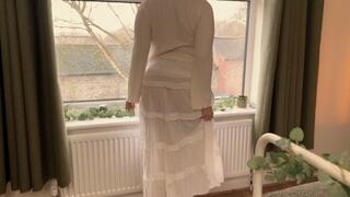 Sensual & Seductive Strip with Nude Stockings & HOT Pussy Rubbing!