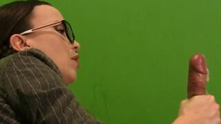 Monster Gorgeous Evil Mistress Sylvia's CFNM Secretary Handjob and Blowjob Milking Cock Cum Eating! TRIPOD (BLOW JOBS) 720p