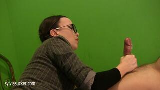 Monster Gorgeous Evil Mistress Sylvia's CFNM Secretary Handjob and Blowjob Milking Cock Cum Eating! TRIPOD BLOW JOBS) 720p