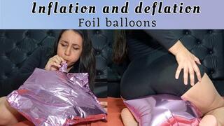 Inflation and deflation of foil balloons