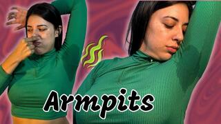 SWEATY and hairy ARMPITS with a strong smell - it heats me up so much that I end up masturbating