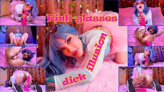 Pink-glasses dick illusion