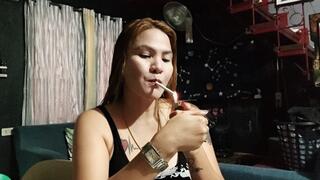 Chloe's Morning Cigarette!