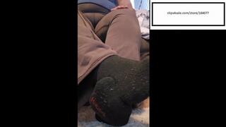 Tootsiequeen23 Scratching those Rough soles in socks