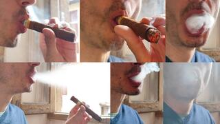 Smoking Cohiba cigar inhaling 250325 4K