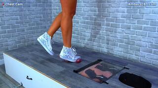 Shredding His Cock & Balls Under My Vans Hi Tops - Chest Cam - A145CHEST - Trample Trampling CBT Ballbusting CBTrample ShoeJob FootJob Trainers