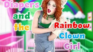 Diapered by the Rainbow Clown Girl