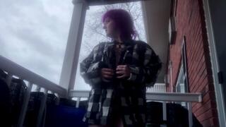 Embarrassed Goth Gives Neighbors a Show