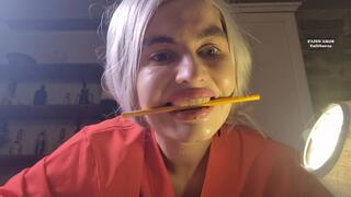 GNAWING ON THE PENCIL AS IF IT WAS YOUR MEAT - PART 1