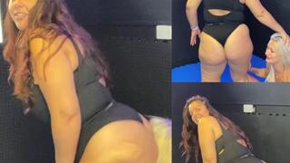 Giantess destroys blonde with gigantic ASS