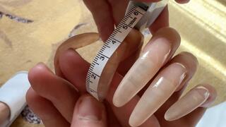 #230 - Close up measuring my long nail growth