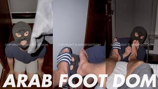 Total Foot Domination with Dirty Socks, Verbal Humiliation, Spits and Slaps