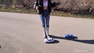 toy car crush in Buffalo Boots